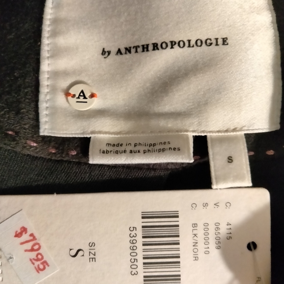 black sequence and suede jacket size small by anthropologie - Picture 4 of 4